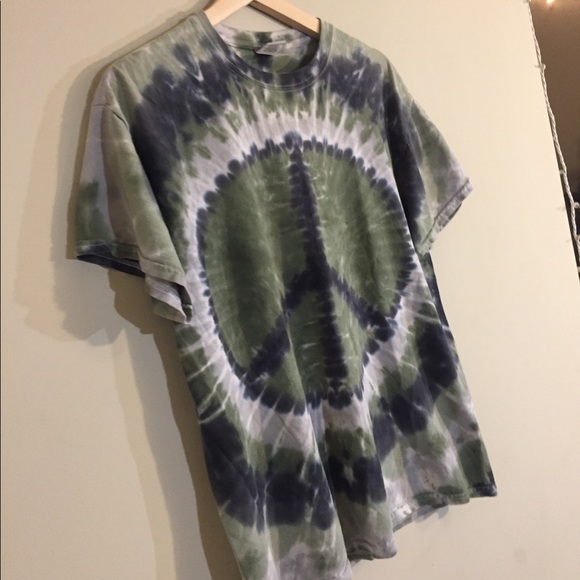 Vintage Peace Sign Tie Dye Tee - Picture 1 of 8